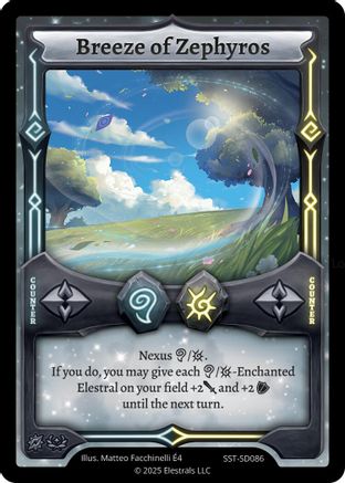 Image of Breeze of Zephyros (SST-SD086) - Divine Champions Sunstrike Starter Decks