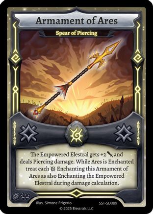 Image of Armament of Ares - Spear of Piercing (SST-SD089) - Divine Champions Sunstrike Starter Decks