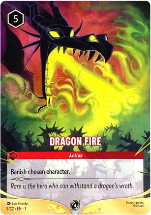 Image of Dragon Fire (9/C2) (1) - Disney Lorcana Promo Cards