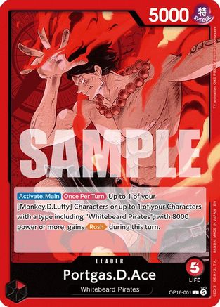 Image of Portgas.D.Ace (OP16-001) - The Time of Battle