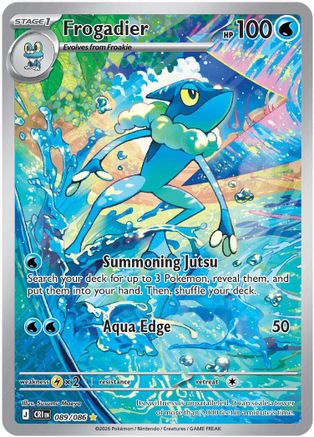 Image of Frogadier 089/086  - Holofoil ME04 Chaos Rising - Illustration Rare