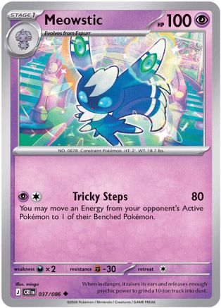 Image of Meowstic 037  ME04 Chaos Rising - Uncommon