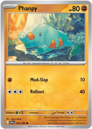 Image of Phanpy 044  - Reverse Holofoil ME04 Chaos Rising - Common
