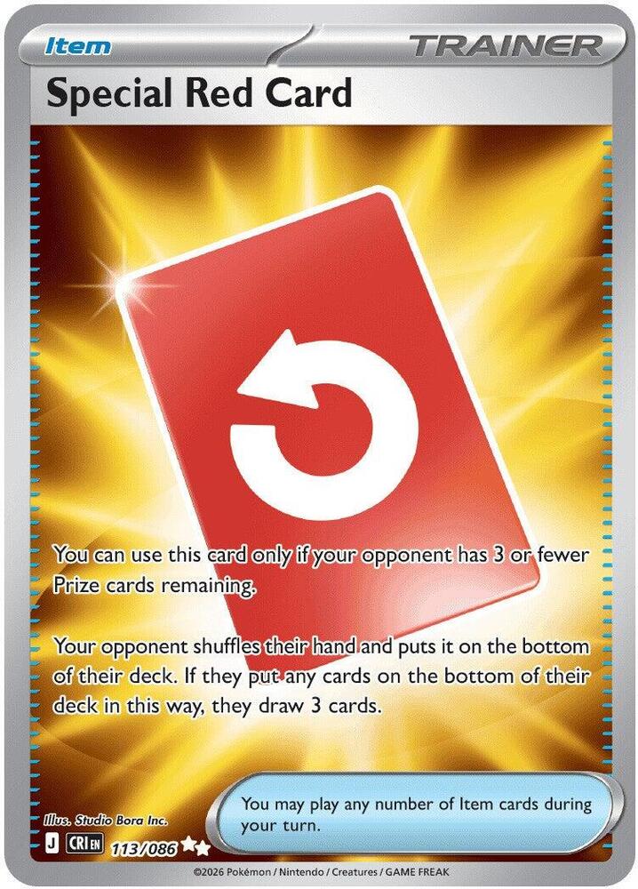 Image of Special Red Card 113/086  - Holofoil ME04 Chaos Rising - Ultra Rare