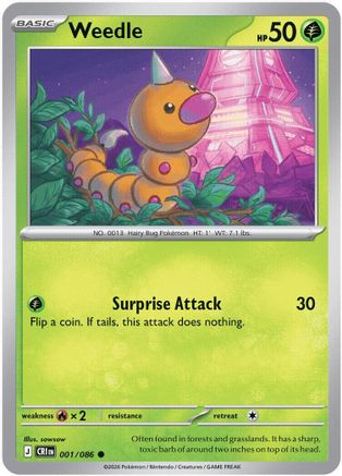 Image of Weedle 001  ME04 Chaos Rising - Common