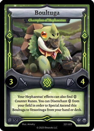 Image of Boultuga - Champion of Hephaestus (SST-009) (SST-009) - Divine Champions Sunstrike Reverse Holo
