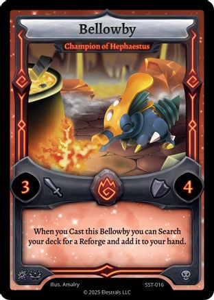 Image of Bellowby - Champion of Hephaestus (SST-016) - Divine Champions Sunstrike Reverse Holo