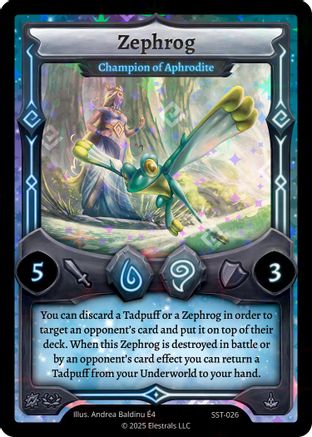 Image of Zephrog - Champion of Aphrodite (SST-026) (SST-026) - Divine Champions Sunstrike Holo