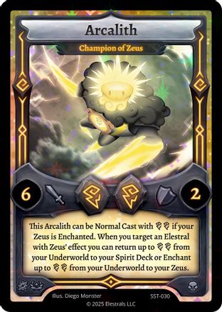 Image of Arcalith - Champion of Zeus (SST-030) - Divine Champions Sunstrike Holo