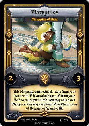Image of Platypulse - Champion of Hera (SST-036) - Divine Champions Sunstrike Reverse Holo