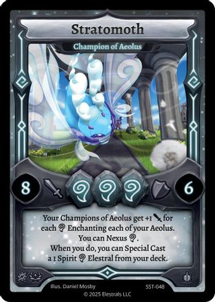 Image of Stratomoth - Champion of Aeolus (SST-048) (SST-048) - Divine Champions Sunstrike Reverse Holo