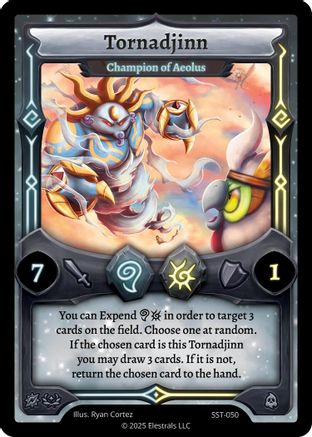 Image of Tornadjinn - Champion of Aeolus (SST-050) - Divine Champions Sunstrike Reverse Holo