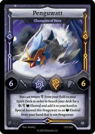 Image of Penguwatt - Champion of Hera (SST-058) - Divine Champions Sunstrike Reverse Holo