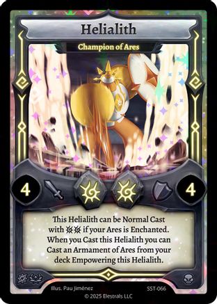 Image of Helialith - Champion of Ares (SST-066) - Divine Champions Sunstrike Holo