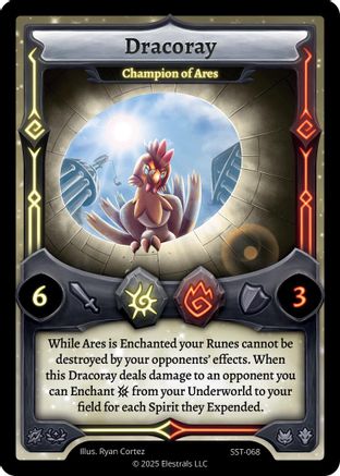 Image of Dracoray - Champion of Ares (SST-068) - Divine Champions Sunstrike Reverse Holo