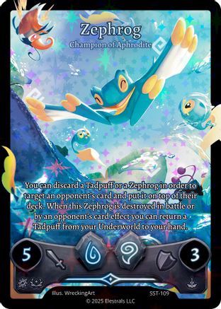 Image of Zephrog - Champion of Aphrodite (SST-109) (SST-109) - Divine Champions Sunstrike Holo