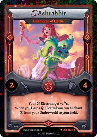 Image of Ashrabbit - Champion of Hestia (SST-R02) (SST-R02) - Divine Champions Sunstrike Reverse Holo
