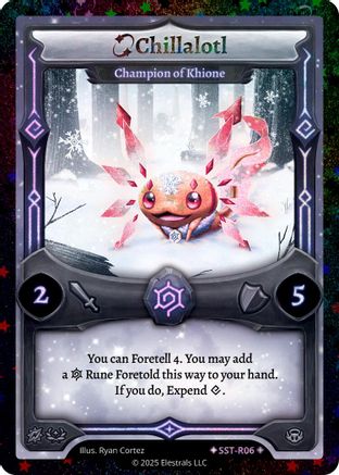 Image of Chillalotl - Champion of Khione (SST-R06) (SST-R06) - Divine Champions Sunstrike Reverse Holo