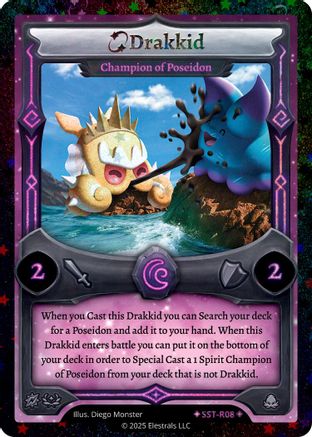 Image of Drakkid - Champion of Poseidon (SST-R08) (SST-R08) - Divine Champions Sunstrike Reverse Holo
