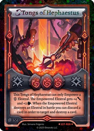 Image of Tongs of Hephaestus (SST-R09) (SST-R09) - Divine Champions Sunstrike Reverse Holo