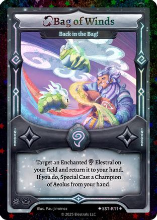 Image of Bag of Winds - Back in the Bag! (SST-R11) (SST-R11) - Divine Champions Sunstrike Reverse Holo