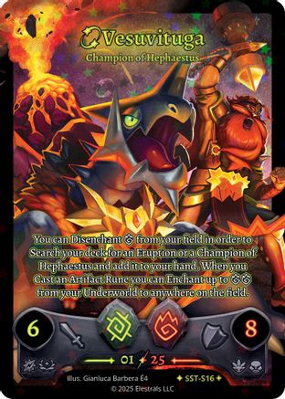 Image of Vesuvituga - Champion of Hephaestus (SST-S16) - Divine Champions Sunstrike Holo