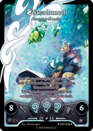 Image of Stratomoth - Champion of Aeolus (SST-S18) - Divine Champions Sunstrike Holo