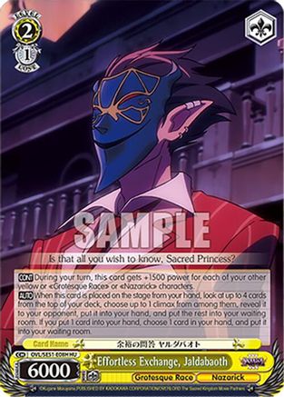 Image of Effortless Exchange, Jaldabaoth (HU) (OVL/SE51-E08H HU) - Nazarick: Tomb of the Undead Vol.3 Extra Booster