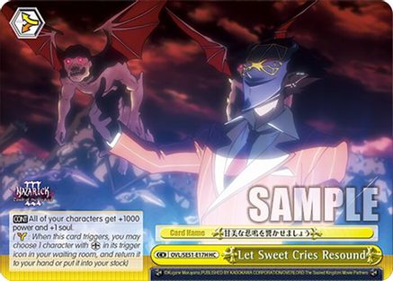 Image of Let Sweet Cries Resound (HC) (OVL/SE51-E17H HC) - Nazarick: Tomb of the Undead Vol.3 Extra Booster