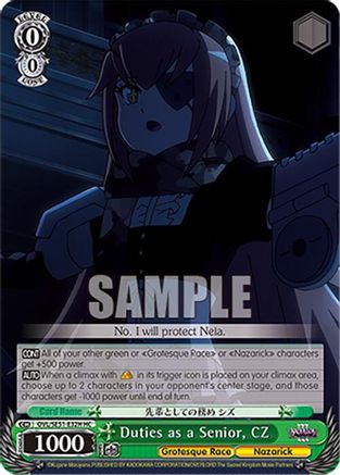 Image of Duties as a Senior, CZ (HC) (OVL/SE51-E32H HC) - Nazarick: Tomb of the Undead Vol.3 Extra Booster
