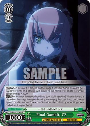 Image of Final Gambit, CZ (OVL/SE51-E33 C) - Nazarick: Tomb of the Undead Vol.3 Extra Booster