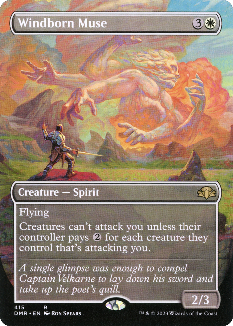 Image of Windborn Muse (Borderless) (DMR-415) - Dominaria Remastered (Borderless) Foil