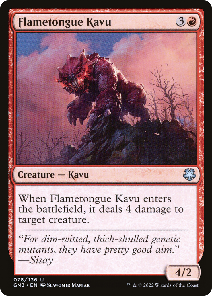Image of Flametongue Kavu (GN3-078) - Game Night: Free-for-All
