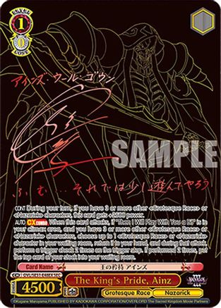 Image of The King's Pride, Ainz (SEC) (OVL/SE51-E48EX SEC) - Nazarick: Tomb of the Undead Vol.3 Extra Booster