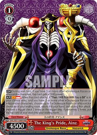 Image of The King's Pride, Ainz (HRR) (OVL/SE51-E48H HRR) - Nazarick: Tomb of the Undead Vol.3 Extra Booster
