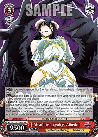 Image of Absolute Loyalty, Albedo (OVL/SE51-E49 RR) - Nazarick: Tomb of the Undead Vol.3 Extra Booster