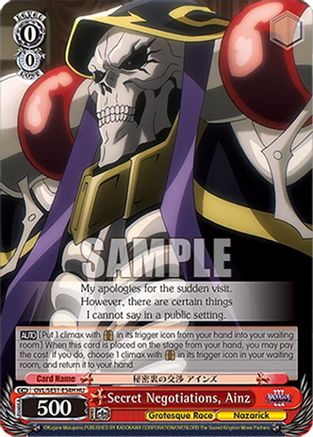 Image of Secret Negotiations, Ainz (HU) (OVL/SE51-E54H HU) - Nazarick: Tomb of the Undead Vol.3 Extra Booster