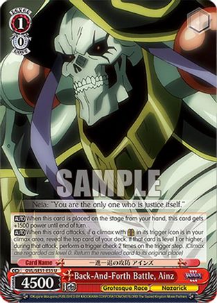 Image of Back-And-Forth Battle, Ainz (OVL/SE51-E55 U) - Nazarick: Tomb of the Undead Vol.3 Extra Booster