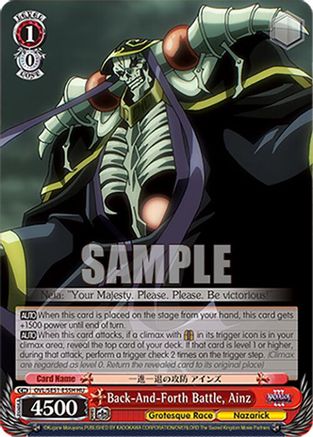 Image of Back-And-Forth Battle, Ainz (HU) (OVL/SE51-E55H HU) - Nazarick: Tomb of the Undead Vol.3 Extra Booster
