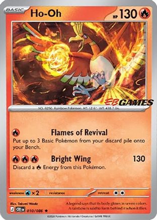 Image of Ho-Oh (EB Games Exclusive) 010/086  - Holofoil Miscellaneous Cards & Products - Rare