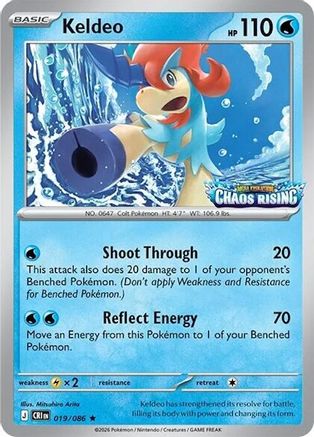 Image of Keldeo (Chaos Rising Stamped) 019/086  - Holofoil Miscellaneous Cards & Products - Rare