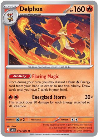 Image of Delphox (Non-Holo) 013/086  Deck Exclusives - Holo Rare