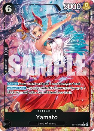 Image of Yamato (098) (Alternate Art) (OP16-098) - The Time of Battle Foil