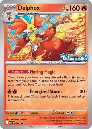 Image of Delphox [Staff] 074  - Holofoil ME Mega Evolution Promo - Promo