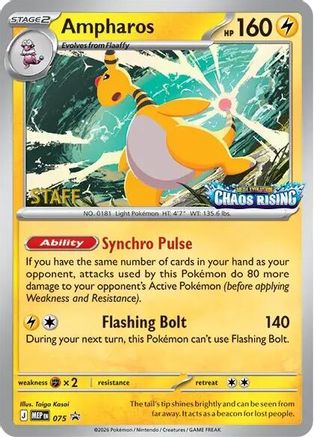 Image of Ampharos [Staff] 075  - Holofoil ME Mega Evolution Promo - Promo