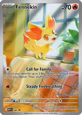 Image of Fennekin (Pokemon Center Exclusive) 080  - Holofoil ME Mega Evolution Promo - Promo