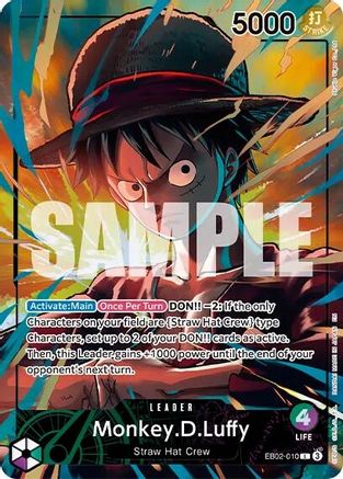 Image of Monkey.D.Luffy (Official Playmat Limited Edition Vol.5) (EB02-010) - One Piece Promotion Cards Foil