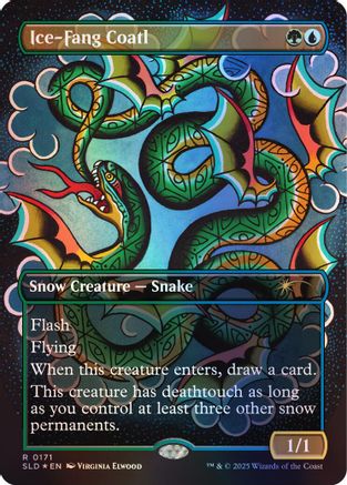 Image of Ice-Fang Coatl (0171) (Rainbow Foil) (SLD-171) - Secret Lair Drop Series Foil
