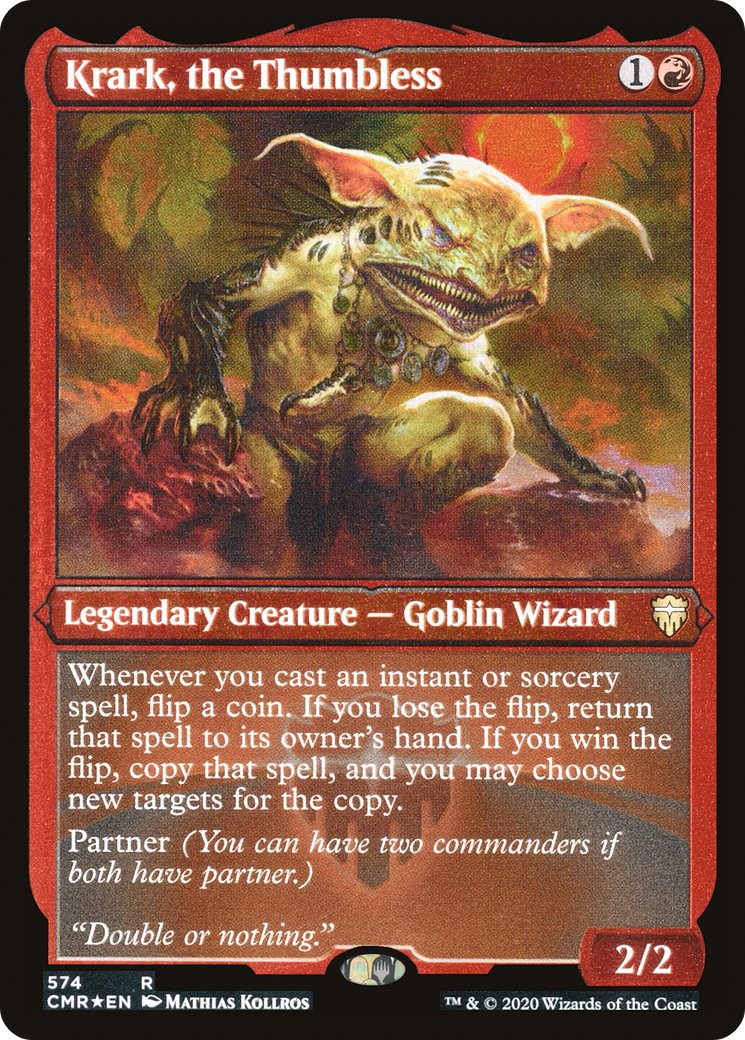 Image of Krark, the Thumbless (Foil Etched) (CMR-574) - Commander Legends Foil