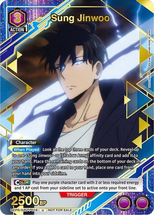 Image of Sung Jinwoo (018) (Gold) (UEPRSLG-1-018) - Union Arena Promotion Cards Foil